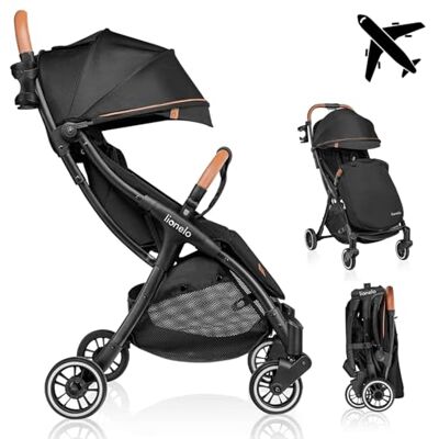 Lionelo Julie One, lichte buggy 6,65 kg, geschikt van geboorte tot 4 jaar of 22 kg, compact en ideaal voor reizen, opvouwbaar voor in het vliegtuig, verstelbare rugleuning, schokdemping voor baby's en Lionelo Julie One, lichte buggy 6,65 kg, geschikt van geboorte tot 4 jaar of 22 kg, compact en ideaal voor reizen, opvouwbaar voor in het vliegtuig, verstelbare rugleuning, schokdemping voor baby's en
