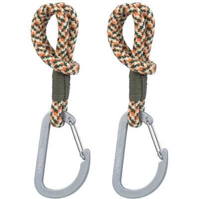 Lässig Bevestiging voor kinderwagen (2 stuks), karabijnhaak voor kinderwagen, haak voor boodschappen / kinderwagen haken koord olijf/rood/vanille Lässig Bevestiging voor kinderwagen (2 stuks), karabijnhaak voor kinderwagen, haak voor boodschappen / kinderwagen haken koord olijf/rood/vanille