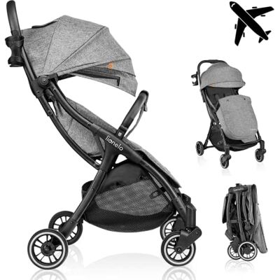 Lionelo Julie One, lichte buggy 6,65 kg, geschikt van geboorte tot 4 jaar of 22 kg, compact en ideaal voor reizen, opvouwbaar voor in het vliegtuig, verstelbare rugleuning, schokdemping voor baby's en Lionelo Julie One, lichte buggy 6,65 kg, geschikt van geboorte tot 4 jaar of 22 kg, compact en ideaal voor reizen, opvouwbaar voor in het vliegtuig, verstelbare rugleuning, schokdemping voor baby's en