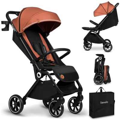 Lionelo Cloe Lichte kinderwagen voor baby's van 6 maanden tot 4 jaar, 22 kg, inklapbaar, ligpositie, 5-punts riem, grote wielen, 360 graden, luifel, XXL, muggennet, waterdicht Lionelo Cloe Lichte kinderwagen voor baby's van 6 maanden tot 4 jaar, 22 kg, inklapbaar, ligpositie, 5-punts riem, grote wielen, 360 graden, luifel, XXL, muggennet, waterdicht