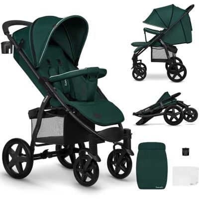 Lionelo Annet Plus kinderwagen, voor baby's vanaf de geboorte tot 22 kg, waterdichte XXL luifel, rugleuning verstelbaar tot ligpositie, grote wielen, voetenwarmer, muggennet, 5-punts gordels Lionelo Annet Plus kinderwagen, voor baby's vanaf de geboorte tot 22 kg, waterdichte XXL luifel, rugleuning verstelbaar tot ligpositie, grote wielen, voetenwarmer, muggennet, 5-punts gordels