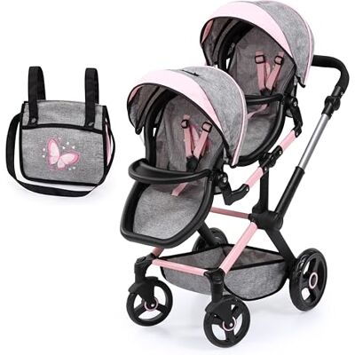 Bayer Design Twin Xeo dubbele kinderwagen met tas Bayer Design Twin Xeo dubbele kinderwagen met tas