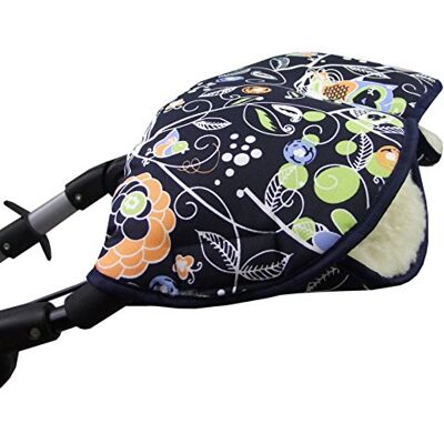 Babys-Dreams Moufles pour poussettes en laine d'agneau, réchauffez vos mains, motif chouette, 13 couleurs différentes Babys-Dreams Moufles pour poussettes en laine d'agneau, réchauffez vos mains, motif chouette, 13 couleurs différentes