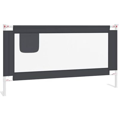 vidaXL Veiligheidshekje voor kinderbed, donkergrijs, 160 x 25 cm, stof vidaXL Veiligheidshekje voor kinderbed, donkergrijs, 160 x 25 cm, stof