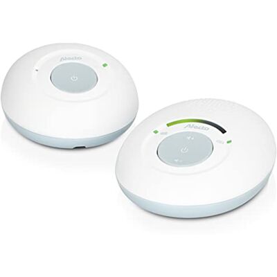 Alecto DBX110 Audio-babyfoon, digitale babyfoon met DECT, 300 m bereik, compact design, led-volumeschaal, VOX-functie, lage straling, wit Alecto DBX110 Audio-babyfoon, digitale babyfoon met DECT, 300 m bereik, compact design, led-volumeschaal, VOX-functie, lage straling, wit