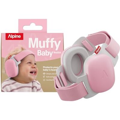 Alpine Muffy Baby 24 dB, innovatieve gehoorbescherming voor baby's en kinderen tot 5 jaar, ultiem comfort, reizen, vuurwerk, optredens, CE-gecertificeerd, roze Alpine Muffy Baby 24 dB, innovatieve gehoorbescherming voor baby's en kinderen tot 5 jaar, ultiem comfort, reizen, vuurwerk, optredens, CE-gecertificeerd, roze