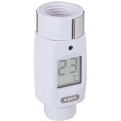 ABUS PIA douche- en badthermometer met digitale temperatuurweergave, alarmfunctie, verbrandingsbeveiliging, 1 stuks, wit, 73156 ABUS PIA douche- en badthermometer met digitale temperatuurweergave, alarmfunctie, verbrandingsbeveiliging, 1 stuks, wit, 73156