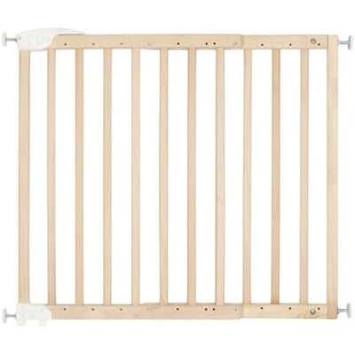 Badabulle Deco Pop hout, veiligheidshek, uittrekbaar, drukbevestiging en schroeven, 63,5-106 cm Badabulle Deco Pop hout, veiligheidshek, uittrekbaar, drukbevestiging en schroeven, 63,5-106 cm