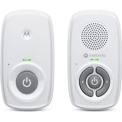 Motorola AM21/MBP21, audio babyfoon met DECT-technologie voor audio monitoring, bereik van 300 meter, hooggevoelige microfoon, wit Motorola AM21/MBP21, audio babyfoon met DECT-technologie voor audio monitoring, bereik van 300 meter, hooggevoelige microfoon, wit