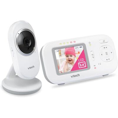 VTech VM320 babymonitor, verbeterd nachtzicht, ontspannende geluiden, tweeweggesprek, temperatuursensor, 2 x digitale zoom, transmissie zelf, 2,4 inch lcd-kleurendisplay VTech VM320 babymonitor, verbeterd nachtzicht, ontspannende geluiden, tweeweggesprek, temperatuursensor, 2 x digitale zoom, transmissie zelf, 2,4 inch lcd-kleurendisplay