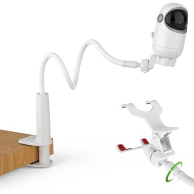 TakTark Babycamerahouder, babyfoonhouder, universele babyfoonhouder, compatibel met babyfoon met 1/4 inch schroeven en babycamera's met aparte basis of voet TakTark Babycamerahouder, babyfoonhouder, universele babyfoonhouder, compatibel met babyfoon met 1/4 inch schroeven en babycamera's met aparte basis of voet