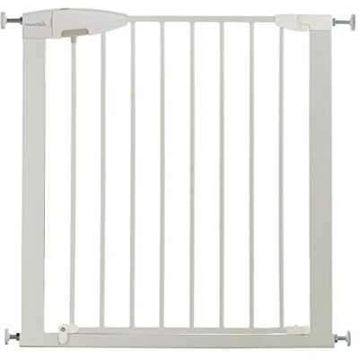 Munchkin Easy Loc traphek, veiligheidsbarrière voor kinderen en dieren, extra grote drukbarrière voor deuren en trappen, eenvoudige installatie zonder boren, 73-79 cm, wit Munchkin Easy Loc traphek, veiligheidsbarrière voor kinderen en dieren, extra grote drukbarrière voor deuren en trappen, eenvoudige installatie zonder boren, 73-79 cm, wit