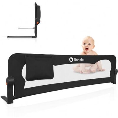 Lionelo Eva Bedhek, 150 x 42 cm, veilige bescherming voor baby's Veilige vergrendeling, veiligheidsgordels, valbescherming, 180° opvouwbaar, duurzaam frame, voor peuters en kinderen Lionelo Eva Bedhek, 150 x 42 cm, veilige bescherming voor baby's Veilige vergrendeling, veiligheidsgordels, valbescherming, 180° opvouwbaar, duurzaam frame, voor peuters en kinderen