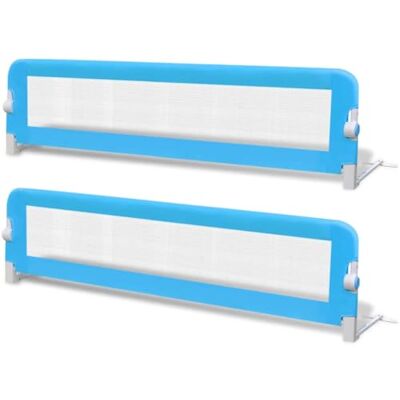 vidaXL Veiligheidsbedhek voor peuters, 2 stuks, blauw, 150 x 42 cm vidaXL Veiligheidsbedhek voor peuters, 2 stuks, blauw, 150 x 42 cm