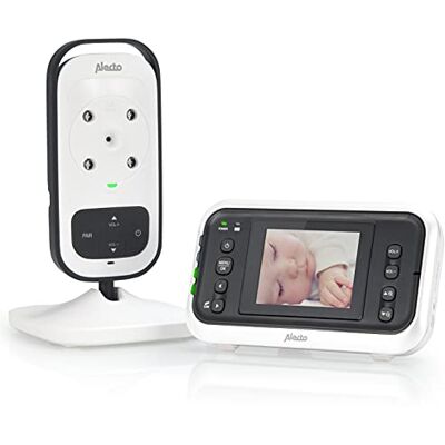 Alecto DVM75 Babyfoon met camera, babyfoon met nachtzicht, babyfoon met alarm en 2,4 inch display, wit/grijs Alecto DVM75 Babyfoon met camera, babyfoon met nachtzicht, babyfoon met alarm en 2,4 inch display, wit/grijs