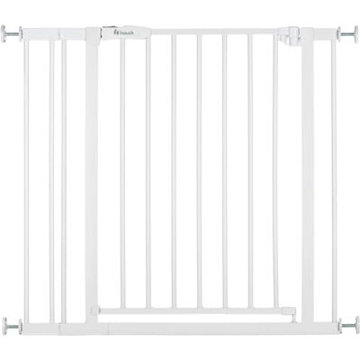 hauck Veiligheidshek voor kinderen, Open N Stop 2, met verlenging 9 cm (breedte 84 tot 89 cm) – zonder boren, bilaterale opening met 1 hand, handmatige vergrendeling, metaal wit hauck Veiligheidshek voor kinderen, Open N Stop 2, met verlenging 9 cm (breedte 84 tot 89 cm) – zonder boren, bilaterale opening met 1 hand, handmatige vergrendeling, metaal wit