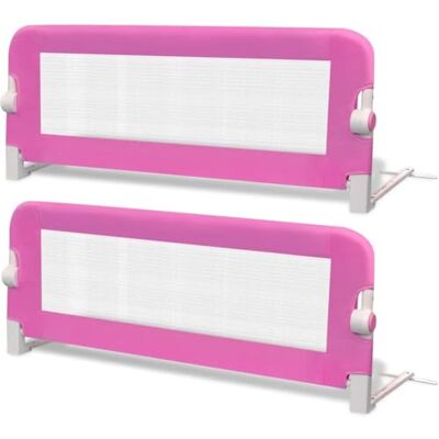 vidaXL 2 x veiligheidsbedhek voor peuters, roze, beschermingssysteem vidaXL 2 x veiligheidsbedhek voor peuters, roze, beschermingssysteem