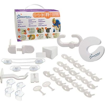 Dreambaby 35-delige babyveiligheidsset (zonder schroeven en zonder gereedschap) Dreambaby 35-delige babyveiligheidsset (zonder schroeven en zonder gereedschap)