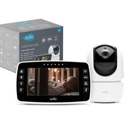 Nuvita 3045 Videovoice 360° draadloze video-babyfoon met afstandsbediening, Smart VOX, nachtzicht en slaapliedjes Nuvita 3045 Videovoice 360° draadloze video-babyfoon met afstandsbediening, Smart VOX, nachtzicht en slaapliedjes
