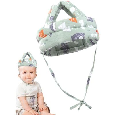 Holdes Babyhelm, 360 graden bescherming tegen botsingen, hoofdbescherming, stootvast, voor baby's, van katoen Holdes Babyhelm, 360 graden bescherming tegen botsingen, hoofdbescherming, stootvast, voor baby's, van katoen