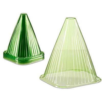 Relaxdays 240 stuks plantenbescherming, zaaistandaard, ijs-, slak- en gevogeltebescherming, pvc, groen Relaxdays 240 stuks plantenbescherming, zaaistandaard, ijs-, slak- en gevogeltebescherming, pvc, groen
