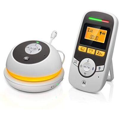 Motorola Lifestyle Draagbare audio-babyfoon met 1,5 inch display, timer voor babyverzorging, wit, 1 stuk Motorola Lifestyle Draagbare audio-babyfoon met 1,5 inch display, timer voor babyverzorging, wit, 1 stuk