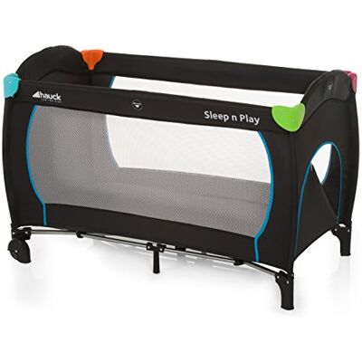 hauck Sleep N Play Go Plus Paraplubed, 120 x 60 cm, voor pasgeborenen tot 15 kg, met wielen en zijdelingse toegang, draagtas, meerkleurig zwart hauck Sleep N Play Go Plus Paraplubed, 120 x 60 cm, voor pasgeborenen tot 15 kg, met wielen en zijdelingse toegang, draagtas, meerkleurig zwart