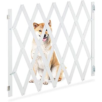 Relaxdays Veiligheidshek, 90% bamboe, 10% ijzer, wit, 87-97 cm Relaxdays Veiligheidshek, 90% bamboe, 10% ijzer, wit, 87-97 cm