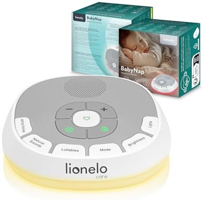 Lionelo LIONEO BabyNap White Noise Machine: draagbare slaaphulp voor baby's en volwassenen met nachtlampje, 20 rustgevende geluiden en natuurlijke geluiden, hartslagopname, timer, 11 kleuren, USB, Lionelo LIONEO BabyNap White Noise Machine: draagbare slaaphulp voor baby's en volwassenen met nachtlampje, 20 rustgevende geluiden en natuurlijke geluiden, hartslagopname, timer, 11 kleuren, USB,