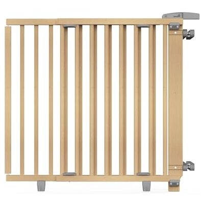 Geuther 2733+ Draaibare veiligheidsbarrière, TÜV/GS-gecertificeerd, deurbarrière (67 cm 95 cm, om te boren en te bevestigen, extra hoog, traploos verstelbaar), onbehandeld hout Geuther 2733+ Draaibare veiligheidsbarrière, TÜV/GS-gecertificeerd, deurbarrière (67 cm 95 cm, om te boren en te bevestigen, extra hoog, traploos verstelbaar), onbehandeld hout