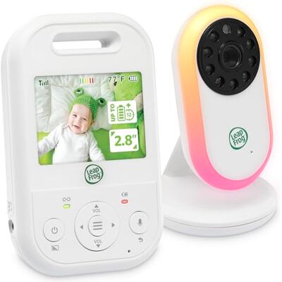 LeapFrog LF2423 Baby video met 2,8 inch display, groot bereik, temperatuursensor, geluidsactiveringsmodus, intercomfunctie, lange batterijduur, nachtlampje LeapFrog LF2423 Baby video met 2,8 inch display, groot bereik, temperatuursensor, geluidsactiveringsmodus, intercomfunctie, lange batterijduur, nachtlampje