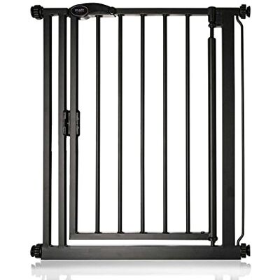 Safetots Traphek, zelfsluitend door druk, smal, 68,5 cm 75 cm, mat zwart, automatische sluiting, veiligheidsbarrière voor peuters, eenvoudige installatie Safetots Traphek, zelfsluitend door druk, smal, 68,5 cm 75 cm, mat zwart, automatische sluiting, veiligheidsbarrière voor peuters, eenvoudige installatie