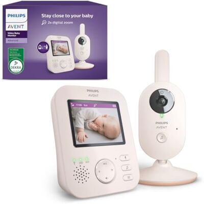 AVENT Philips Videobabyfoon, DEKRA-gecertificeerd, privé en veilig met camera en audio, koraal/crème, 2,8 inch display, 2 x zoom, nachtzicht, tweeweg-audio, slaapliedjes (model SCD881/26) AVENT Philips Videobabyfoon, DEKRA-gecertificeerd, privé en veilig met camera en audio, koraal/crème, 2,8 inch display, 2 x zoom, nachtzicht, tweeweg-audio, slaapliedjes (model SCD881/26)