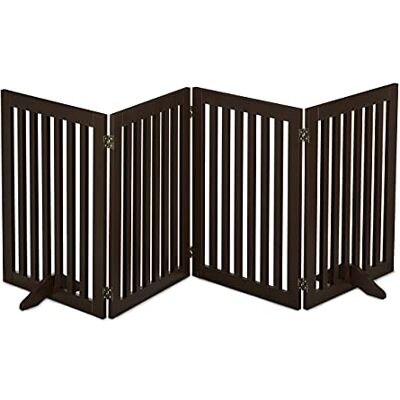 Relaxdays Veiligheidshek, opvouwbaar, vrijstaand, hoogte 70 cm, voor honden en kinderen, verschillende maten, bruin Relaxdays Veiligheidshek, opvouwbaar, vrijstaand, hoogte 70 cm, voor honden en kinderen, verschillende maten, bruin