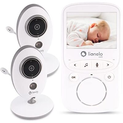 Lionelo Babyline 5.1 babyfoon, videomonitor, draadloos, tot 300 m, twee camera's, tweerichtingscommunicatie, nachtmodus, alarmsysteem en meldingen Lionelo Babyline 5.1 babyfoon, videomonitor, draadloos, tot 300 m, twee camera's, tweerichtingscommunicatie, nachtmodus, alarmsysteem en meldingen