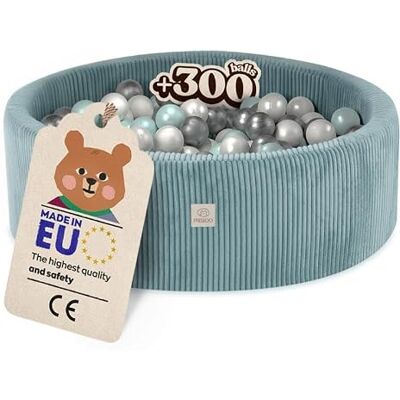 MISIOO Ballenbad met schuimvulling, 90 x 30 cm, 300 ballen, hoogwaardige ballen voor kinderen, zacht en veilig speelgoed, wasbaar MISIOO Ballenbad met schuimvulling, 90 x 30 cm, 300 ballen, hoogwaardige ballen voor kinderen, zacht en veilig speelgoed, wasbaar