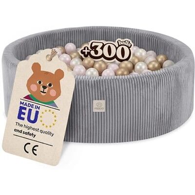 MISIOO Ballenbad voor baby's, 90 x 30 cm, met 300 ballen, hoogwaardig materiaal, afneembare overtrek, wasbaar op 30 °C, ideaal voor kinderen van 1 tot 3 jaar, grappige ballen MISIOO Ballenbad voor baby's, 90 x 30 cm, met 300 ballen, hoogwaardig materiaal, afneembare overtrek, wasbaar op 30 °C, ideaal voor kinderen van 1 tot 3 jaar, grappige ballen