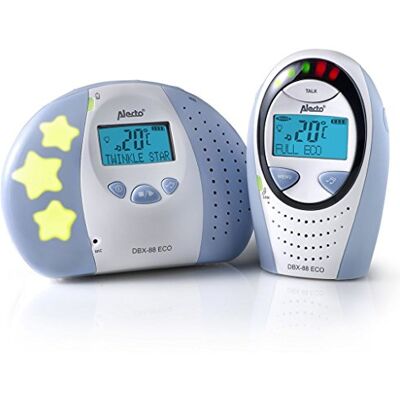 Alecto DBX-88 ECO Babyfoon DECT Beveiligde verbinding Kristalheldere geluidskwaliteit Temperatuurweergave Slaapliedjes VOX Taalweergave NL Geluidsniveau-indicatoren Blauw Alecto DBX-88 ECO Babyfoon DECT Beveiligde verbinding Kristalheldere geluidskwaliteit Temperatuurweergave Slaapliedjes VOX Taalweergave NL Geluidsniveau-indicatoren Blauw