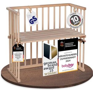 babybay Midi Cododo-bed van massief beukenhout, compact en modulair, bedhoogte traploos verstelbaar, babybed (natuurlijk onbehandeld) / zonder babybay Midi Cododo-bed van massief beukenhout, compact en modulair, bedhoogte traploos verstelbaar, babybed (natuurlijk onbehandeld) / zonder
