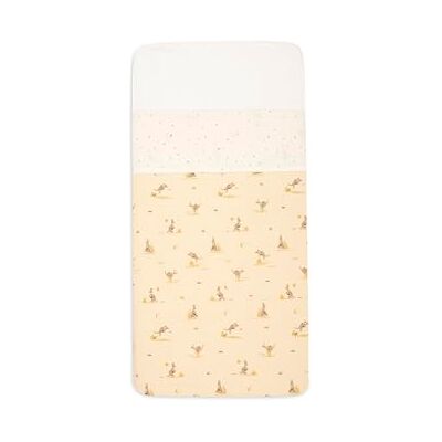 Jollein Drap pour lit enfant, Kangaroots/Dusty Dot, 120 x 150 cm, 100% coton, drap sans élastique, certifié OEKO-TEX Jollein Drap pour lit enfant, Kangaroots/Dusty Dot, 120 x 150 cm, 100% coton, drap sans élastique, certifié OEKO-TEX
