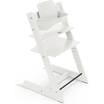 Stokke Tripp Trapp, kinderstoel, wit, inclusief stoel + babyset voor kinderen van 6 tot 36 maanden, verstelbaar, ergonomisch en gemakkelijk te reinigen Stokke Tripp Trapp, kinderstoel, wit, inclusief stoel + babyset voor kinderen van 6 tot 36 maanden, verstelbaar, ergonomisch en gemakkelijk te reinigen