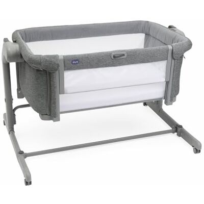 Chicco Next2Me Magic Evo, Cododo babybed, met schommelmodus, open rail, 11 hoogtes, in hoogte verstelbaar, 4 wielen, matras en reistas inbegrepen, lichtgrijs Chicco Next2Me Magic Evo, Cododo babybed, met schommelmodus, open rail, 11 hoogtes, in hoogte verstelbaar, 4 wielen, matras en reistas inbegrepen, lichtgrijs