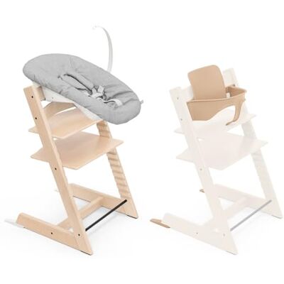 Stokke Tripp Trapp Kinderstoel (Naturel) met Newborn Set & Baby Set 2 (natuurlijk), veilig, verstelbaar en ergonomisch design Stokke Tripp Trapp Kinderstoel (Naturel) met Newborn Set & Baby Set 2 (natuurlijk), veilig, verstelbaar en ergonomisch design