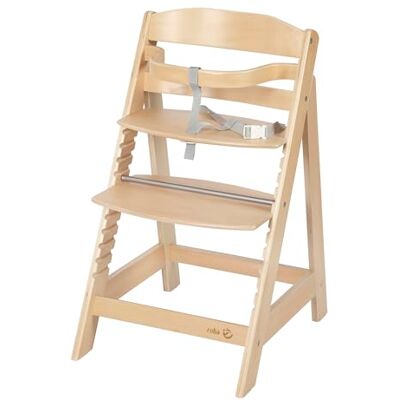 roba Sit Up III Hoge stoel van natuurlijk hout, in hoogte verstelbaar, van 6 maanden tot 70 kg, robuuste babystoel met veiligheidsbeugel roba Sit Up III Hoge stoel van natuurlijk hout, in hoogte verstelbaar, van 6 maanden tot 70 kg, robuuste babystoel met veiligheidsbeugel