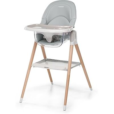 Foppapedretti Bonito kinderstoel en babystoel, kinderen van 6 maanden tot 3 jaar (tot 15 kg), afneembare en wasbare bekleding, ergonomische en verstelbare zitting, dubbel verstelbaar blad, grijs Foppapedretti Bonito kinderstoel en babystoel, kinderen van 6 maanden tot 3 jaar (tot 15 kg), afneembare en wasbare bekleding, ergonomische en verstelbare zitting, dubbel verstelbaar blad, grijs