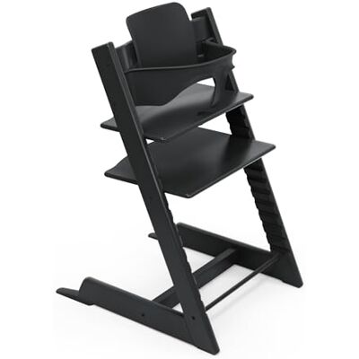 Stokke Tripp Trapp, kinderstoel, zwart, inclusief stoel + Baby Set 2 voor kinderen van 6 tot 36 maanden, verstelbaar, ergonomisch en gemakkelijk te reinigen Stokke Tripp Trapp, kinderstoel, zwart, inclusief stoel + Baby Set 2 voor kinderen van 6 tot 36 maanden, verstelbaar, ergonomisch en gemakkelijk te reinigen