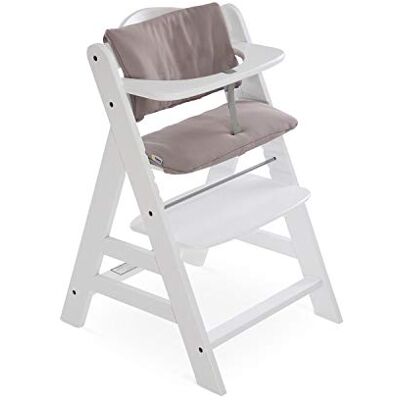 hauck 667613 Alpha Highchair Pad Deluxe, stoelverkleiner voor houten kinderstoel Alpha+, gemakkelijk te bevestigen en schoon te maken beige, donkerbeige hauck 667613 Alpha Highchair Pad Deluxe, stoelverkleiner voor houten kinderstoel Alpha+, gemakkelijk te bevestigen en schoon te maken beige, donkerbeige