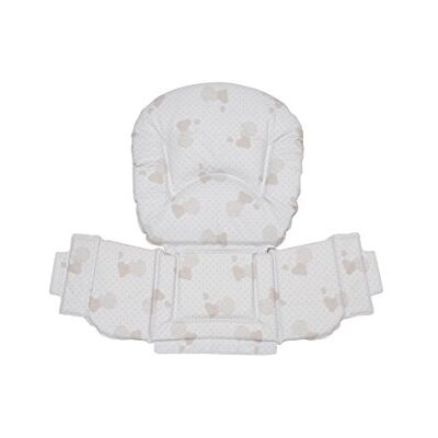 Foppapedretti Origineel vervangend gewatteerd kussen voor kinderstoel, van zachte spons bekleed met pvc, hygiënisch wasbaar en anatomisch, comfortabele zitting, hartkraag Foppapedretti Origineel vervangend gewatteerd kussen voor kinderstoel, van zachte spons bekleed met pvc, hygiënisch wasbaar en anatomisch, comfortabele zitting, hartkraag