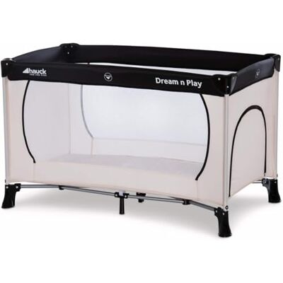 hauck Dream N Play Plus Travel Cot / voor baby's en kinderen van de geboorte tot 15 kg / 120 x 60 cm / lichtgewicht / stabiel / compact opvouwbaar / draagtas / zij-uitgang/beige hauck Dream N Play Plus Travel Cot / voor baby's en kinderen van de geboorte tot 15 kg / 120 x 60 cm / lichtgewicht / stabiel / compact opvouwbaar / draagtas / zij-uitgang/beige