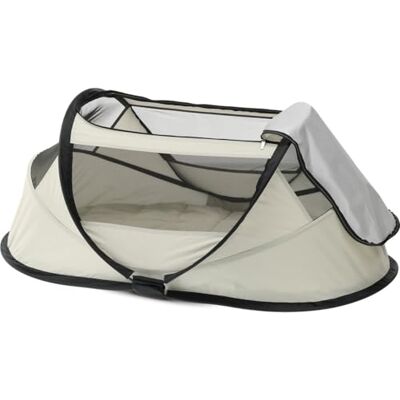 Deryan Reisbed voor baby's vanaf de geboorte tot 2,5 jaar, pop-up tent, opstelling in 2 seconden, met muggennet en reistas, 76 x 46 x 117 cm, ivoorkleurig Deryan Reisbed voor baby's vanaf de geboorte tot 2,5 jaar, pop-up tent, opstelling in 2 seconden, met muggennet en reistas, 76 x 46 x 117 cm, ivoorkleurig